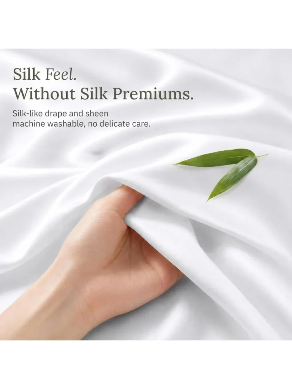 Luxurious 100% Viscose Bamboo Sheets, California King Size, Soft White Bedding
